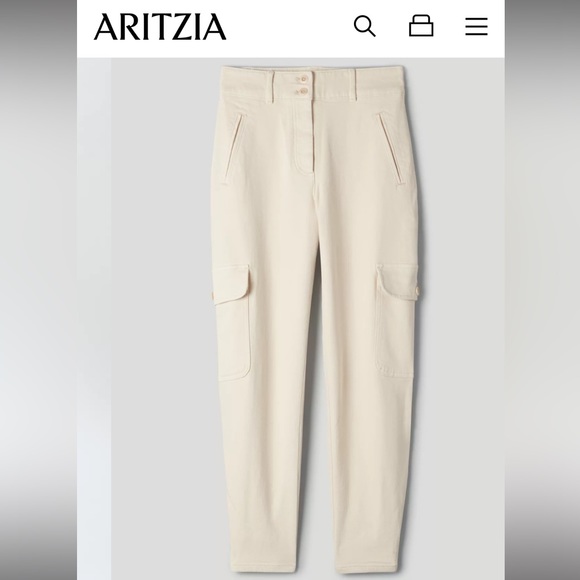 Wilfred Free Aritzia Modern Cargo Pants Size 8 Khaki Green - Picture 1 of 10